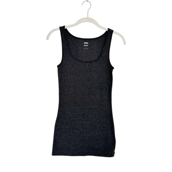 Old Navy Women's Fitted Scoop Neck Tank in Charcoal - Sz M - Picture 1 of 6